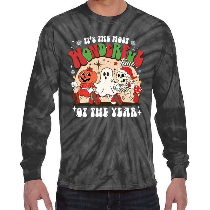 It’S The Most Wonderful Time Of The Year Christmas Tie-Dye Long Sleeve Shirt