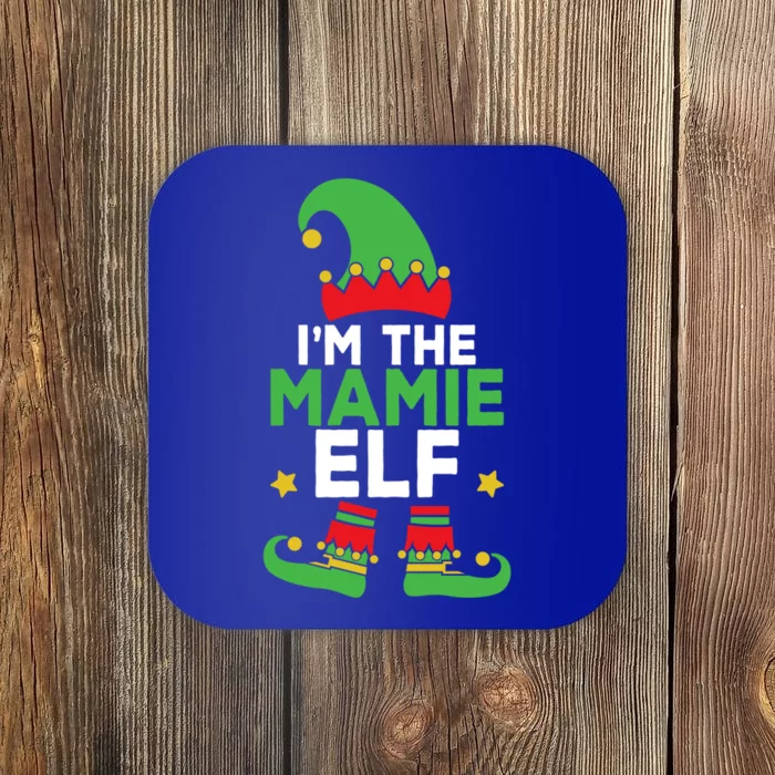 IM The Mamie Elf Funny Holiday Cute Mama Matching Christmas Gift Coaster