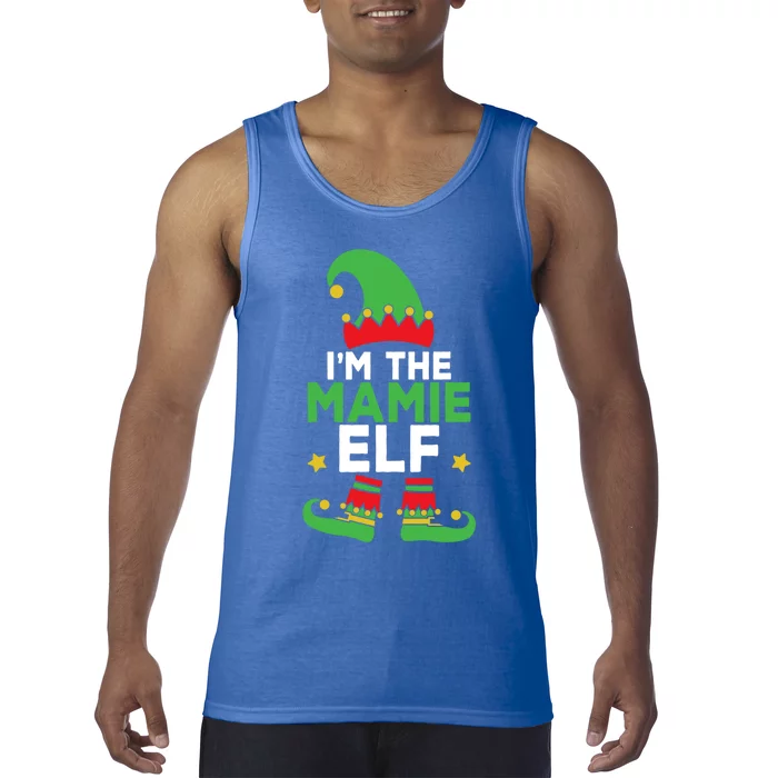 IM The Mamie Elf Funny Holiday Cute Mama Matching Christmas Gift Tank Top