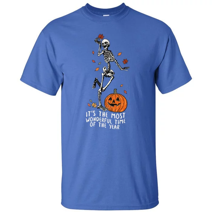 It’S The Most Wonderful Time Of The Year Skeleton Halloween Gift Tall T-Shirt