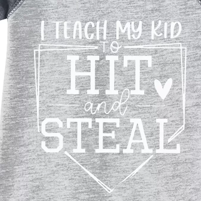 I Teach My To Hit And Steal Infant Baby Jersey Bodysuit