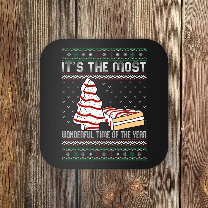 Its The Most Wonderful Time Of The Year Christmas tree cake Coaster