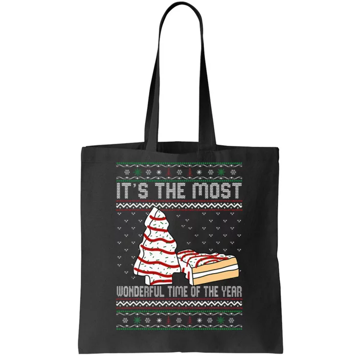 Its The Most Wonderful Time Of The Year Christmas tree cake Tote Bag