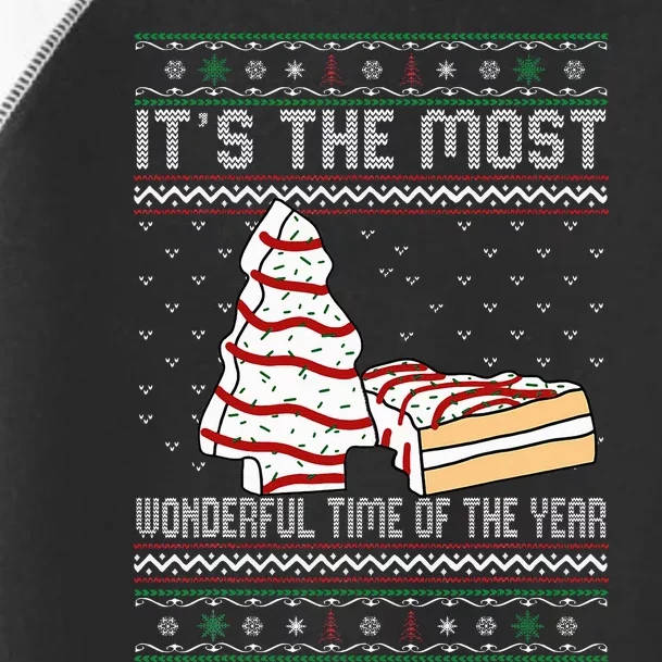 Its The Most Wonderful Time Of The Year Christmas tree cake Toddler Fine Jersey T-Shirt