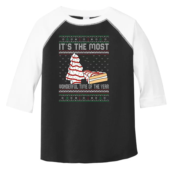 Its The Most Wonderful Time Of The Year Christmas tree cake Toddler Fine Jersey T-Shirt