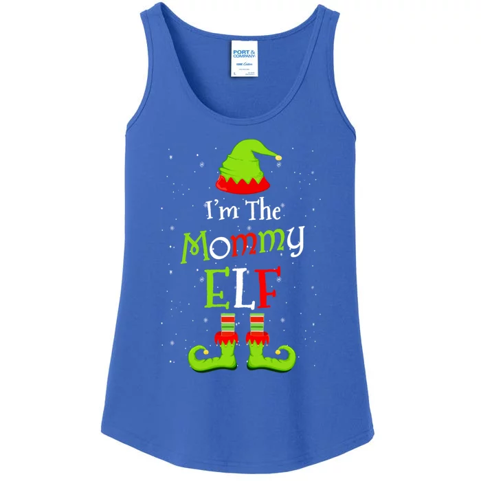 IM The Mommy Elf Family Matching Funny Christmas Group Gift Ladies Essential Tank