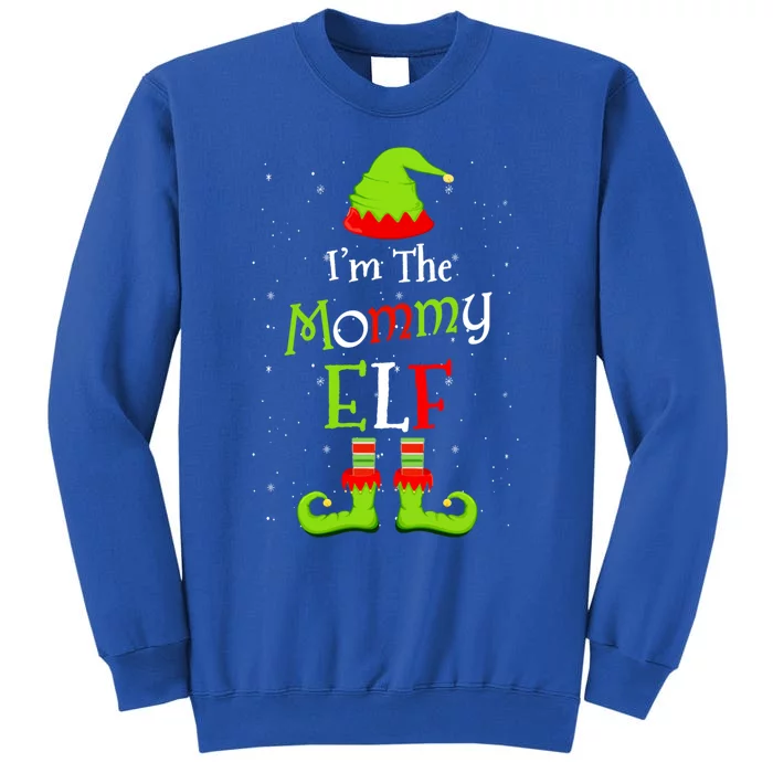 IM The Mommy Elf Family Matching Funny Christmas Group Gift Tall Sweatshirt