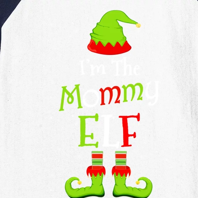 IM The Mommy Elf Family Matching Funny Christmas Group Gift Baseball Sleeve Shirt