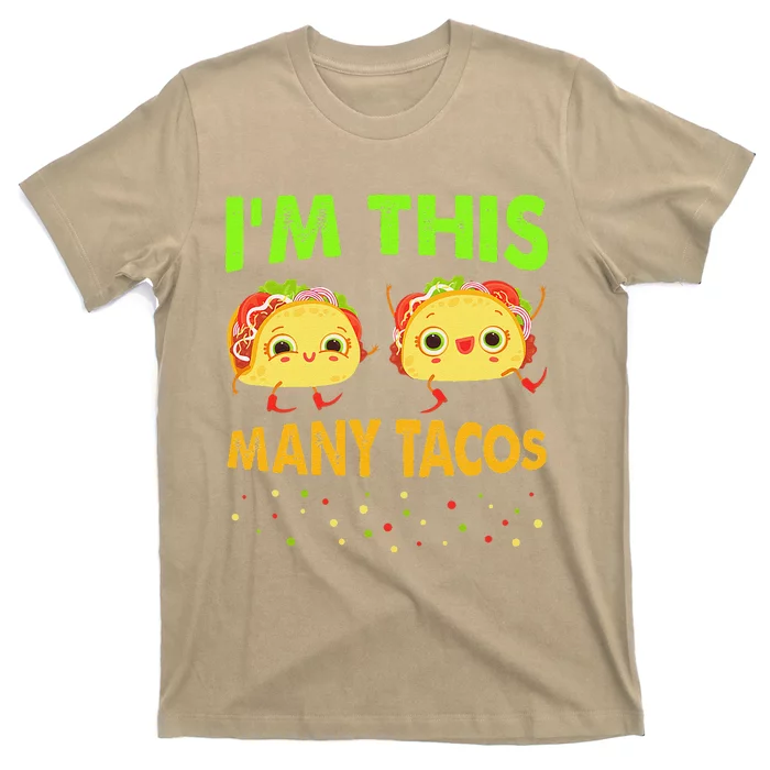 I'm This Many Tacos Second Birthday Twosday Cinco De Mayo T-Shirt