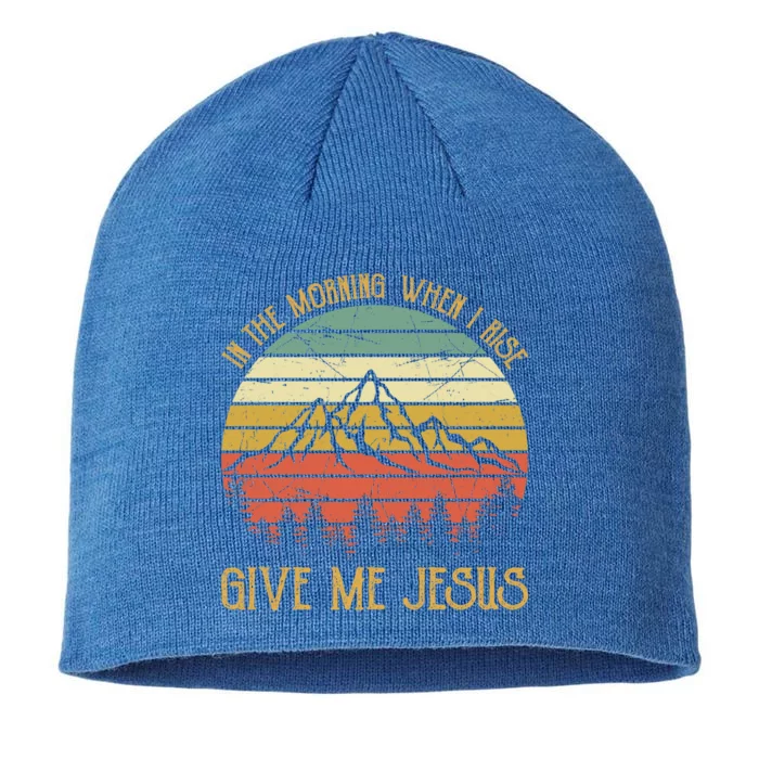 In The Morning When I Rise Give Me Jesus Cool Gift Christian Gift 8 1/2in Sustainable Knit Beanie