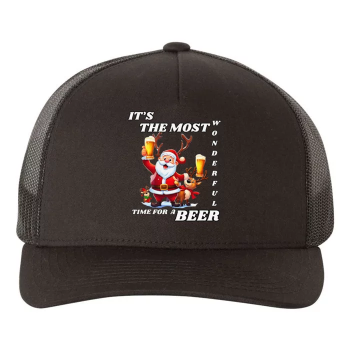 ItS The Most Wonderful Time For A Beer Funny Yupoong Adult 5-Panel Trucker Hat