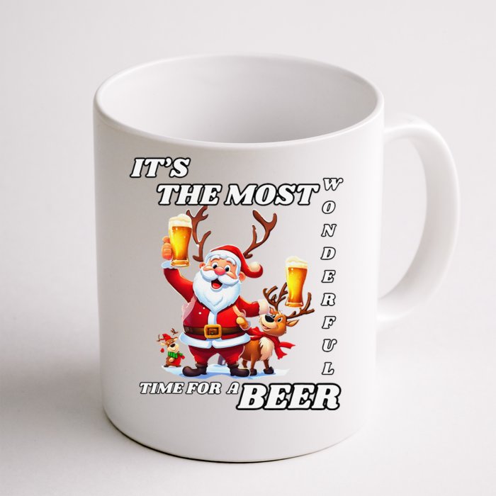 ItS The Most Wonderful Time For A Beer Funny Front & Back Coffee Mug