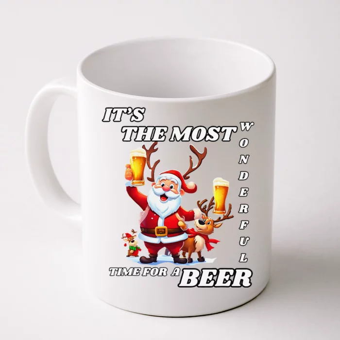 ItS The Most Wonderful Time For A Beer Funny Front & Back Coffee Mug