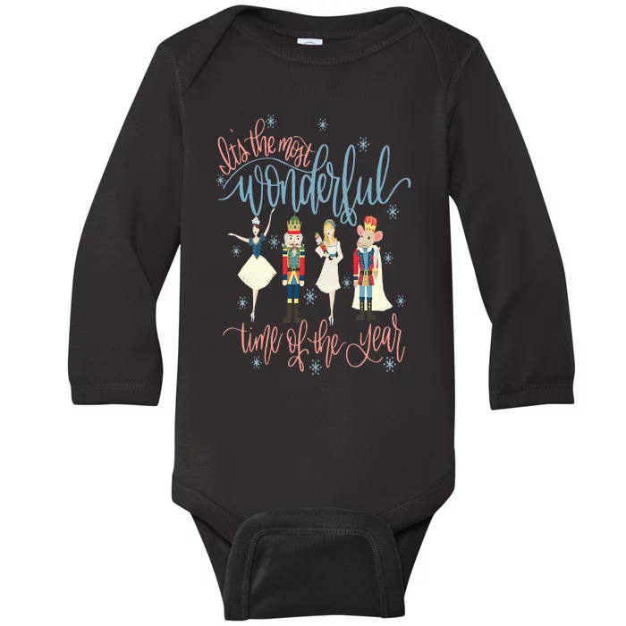 Its The Most Wonderful Time Of The Year Christmas Nutcracker Baby Long Sleeve Bodysuit