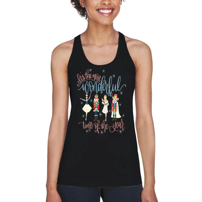 Its The Most Wonderful Time Of The Year Christmas Nutcracker Women's Racerback Tank