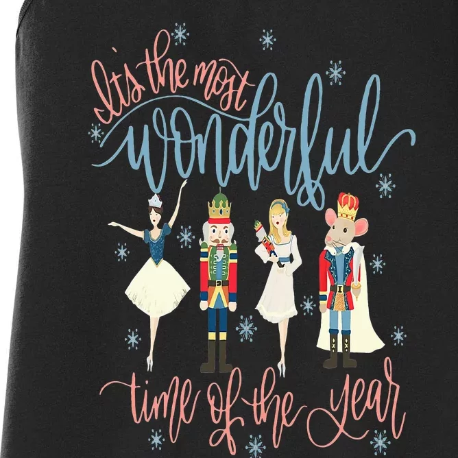 Its The Most Wonderful Time Of The Year Christmas Nutcracker Women's Racerback Tank