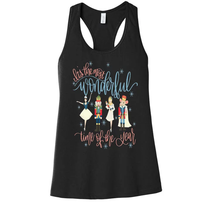 Its The Most Wonderful Time Of The Year Christmas Nutcracker Women's Racerback Tank