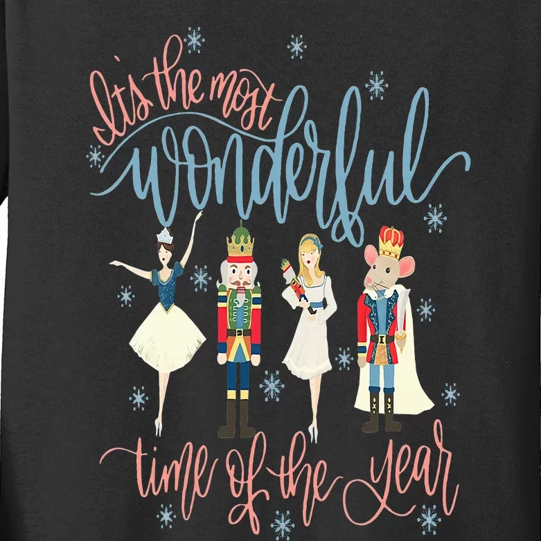 Its The Most Wonderful Time Of The Year Christmas Nutcracker Kids Long Sleeve Shirt