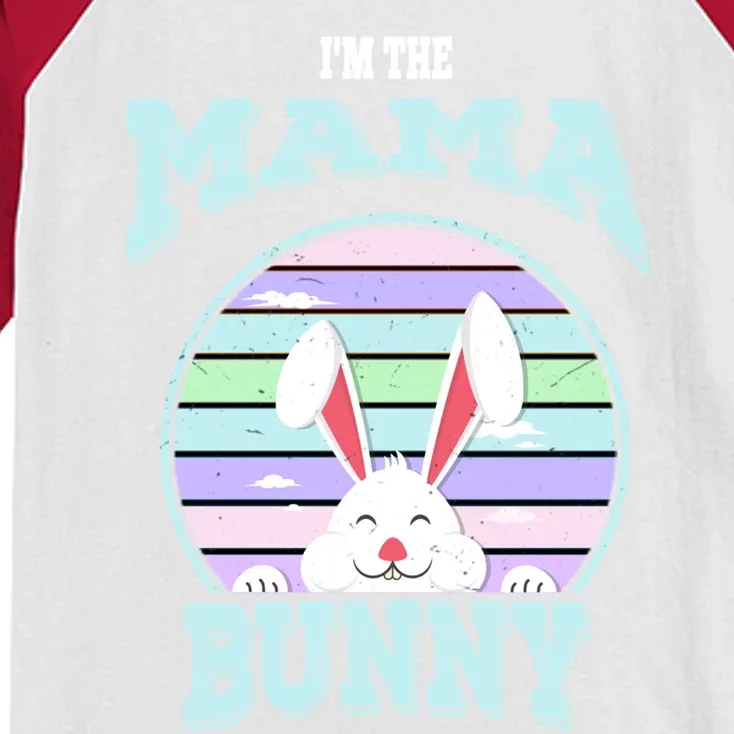 I'm The Mama Bunny Matching Family Easter Sunday Gift Kids Colorblock Raglan Jersey