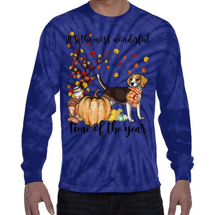 ItS The Most Wonderful Time Of The Year Beagle Gift Tie-Dye Long Sleeve Shirt