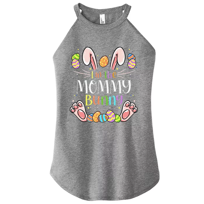 I'm The Mommy Bunny Matching Family Easter Party Women’s Perfect Tri Rocker Tank