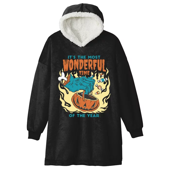 It's The Most Wonderful Time Of The Year Halloween Hooded Wearable Blanket