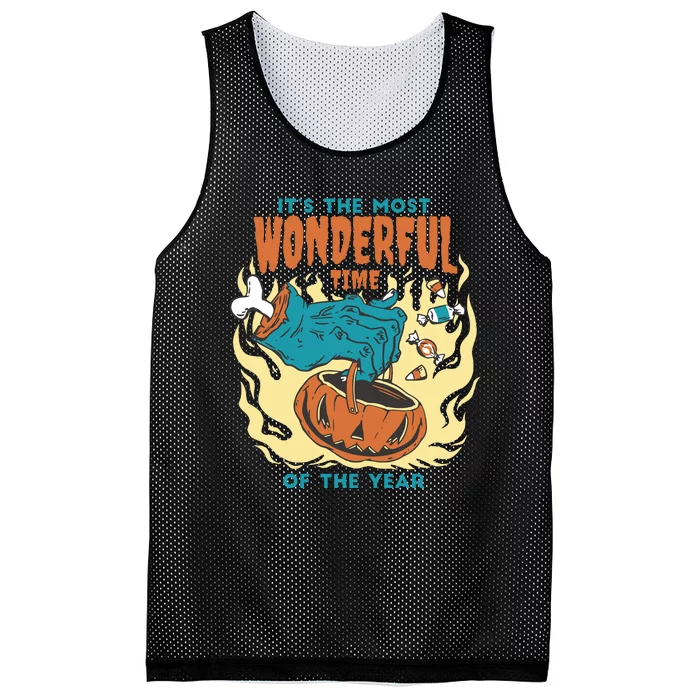 It's The Most Wonderful Time Of The Year Halloween Mesh Reversible Basketball Jersey Tank