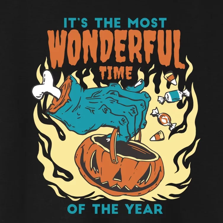 It's The Most Wonderful Time Of The Year Halloween Women's Crop Top Tee