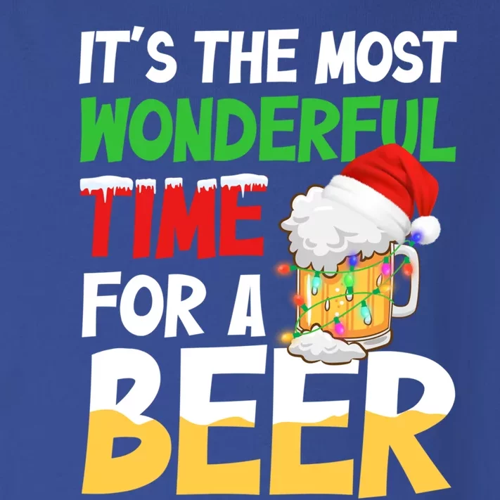 It's The Most Wonderful Xmas Time Beer Santa Christmas Gift Toddler Long Sleeve Shirt