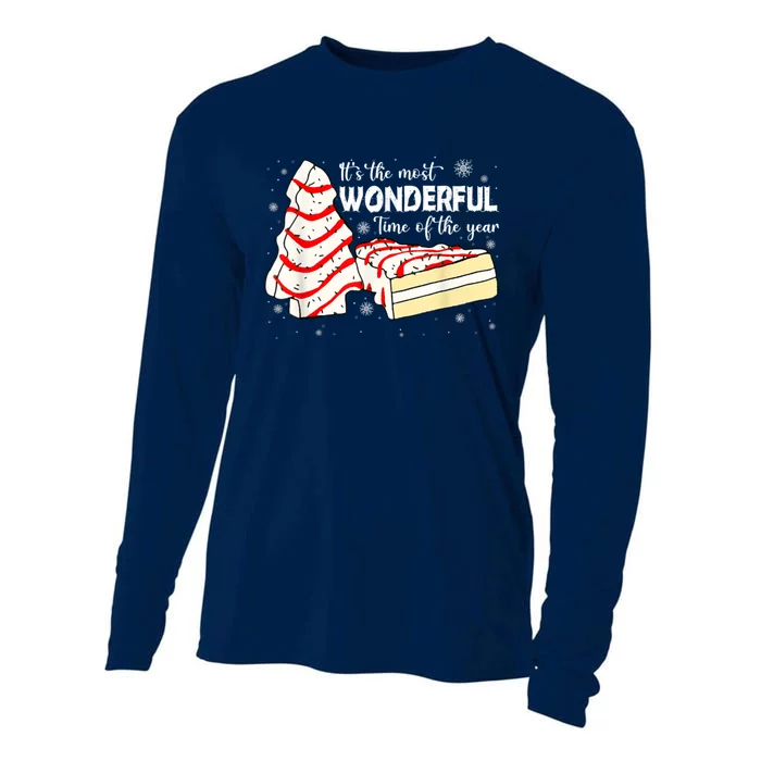 Its The Most Wonderful Time Of The Year Christmas Cake Cooling Performance Long Sleeve Crew