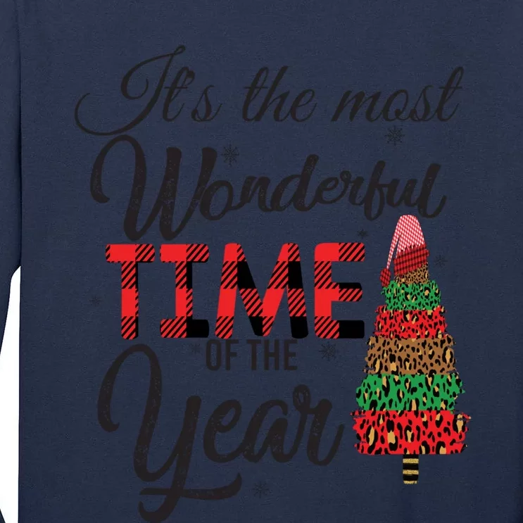 ItS The Most Wonderful Time Of The Year Christmas Cute Tree Gift Tall Long Sleeve T-Shirt