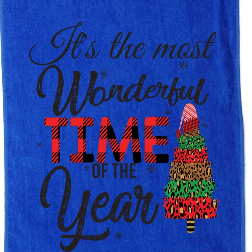 ItS The Most Wonderful Time Of The Year Christmas Cute Tree Gift Platinum Collection Golf Towel