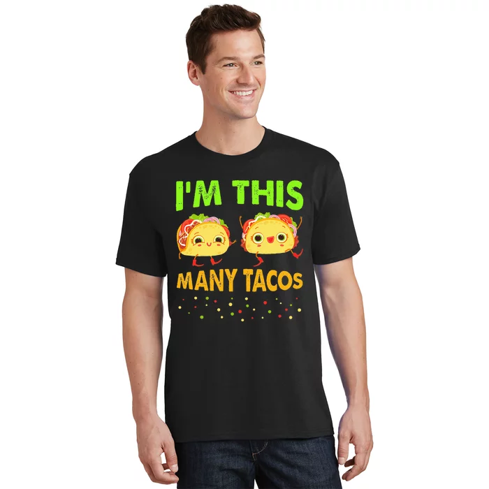 Im This Many Tacos Second Birthday Twosday Cinco De Mayo T-Shirt