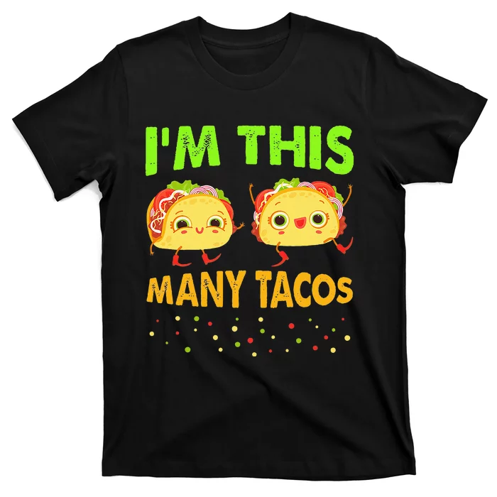 Im This Many Tacos Second Birthday Twosday Cinco De Mayo T-Shirt