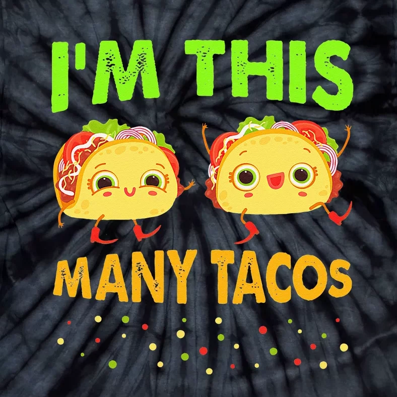 Im This Many Tacos Second Birthday Twosday Cinco De Mayo Tie-Dye T-Shirt