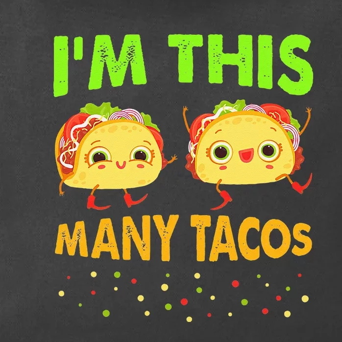 Im This Many Tacos Second Birthday Twosday Cinco De Mayo Zip Tote Bag