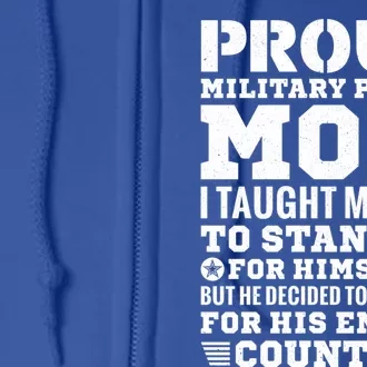 I Taught My Son How To Stand Up Proud Military Police Mom Funny Gift Full Zip Hoodie