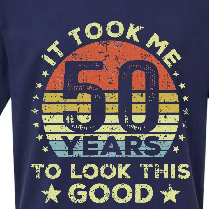 It Took Me 50 Years To Look This Good 50th Birthday Sueded Cloud Jersey T-Shirt