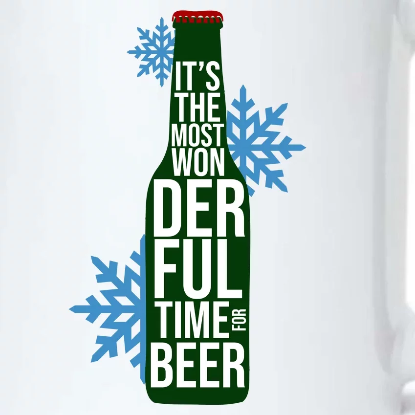 It's The Most Wonderful Time For Beer Funny Christmas Black Color Changing Mug