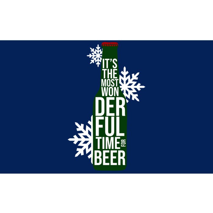 It's The Most Wonderful Time For Beer Funny Christmas Bumper Sticker