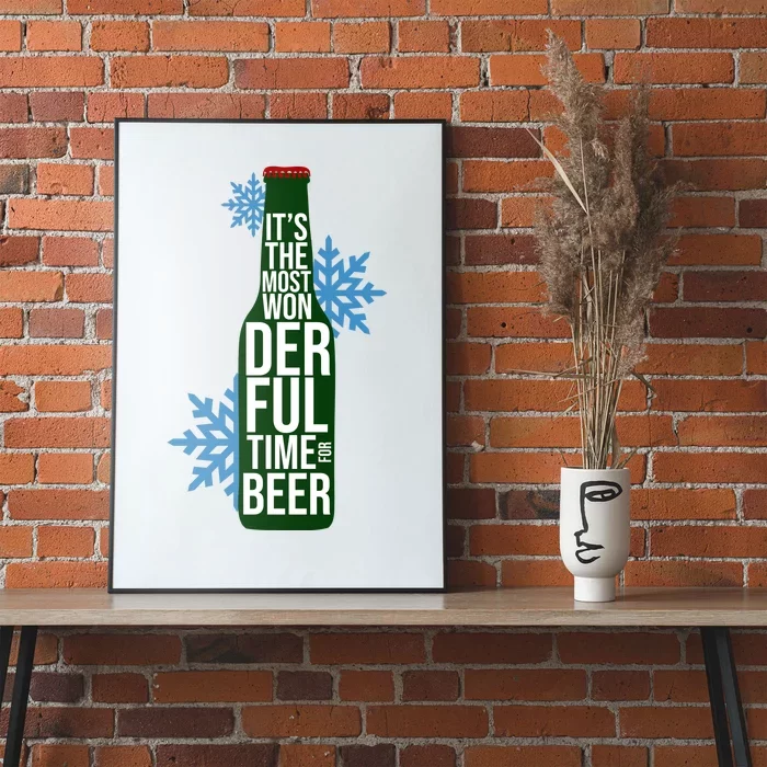 It's The Most Wonderful Time For Beer Funny Christmas Poster