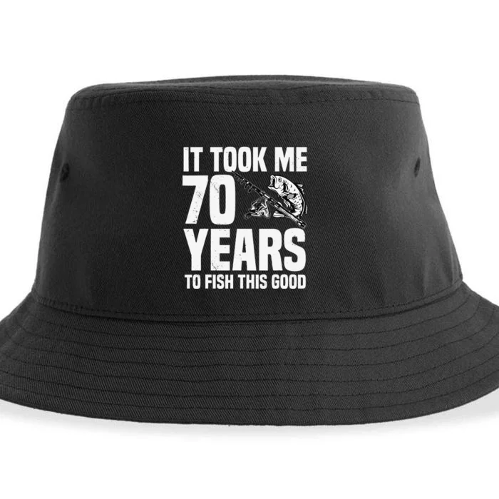 It Took Me 70 Years To Fish This Good 70th Birthday Party Sustainable Bucket Hat