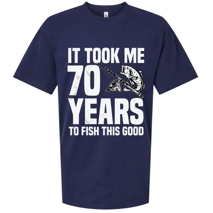 It Took Me 70 Years To Fish This Good 70th Birthday Party Sueded Cloud Jersey T-Shirt