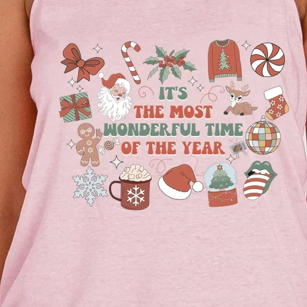 ItS The Most Wonderful Time Of The Year Christmas Elets Cool Gift Women's Knotted Racerback Tank