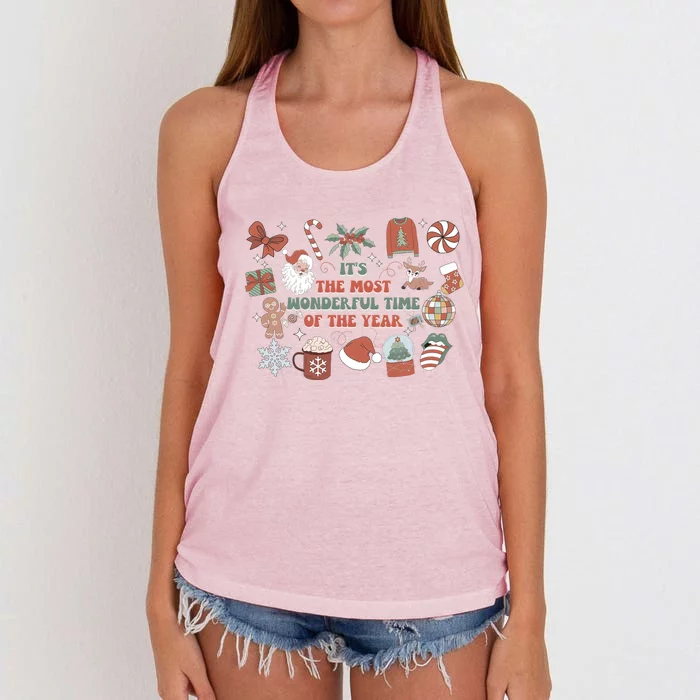 ItS The Most Wonderful Time Of The Year Christmas Elets Cool Gift Women's Knotted Racerback Tank