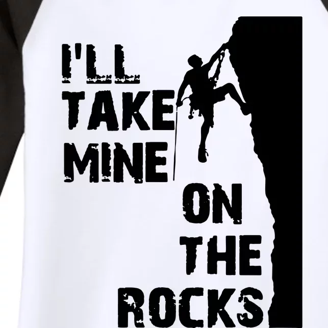 Ill Take Mine On The Rocks Women's Tri-Blend 3/4-Sleeve Raglan Shirt