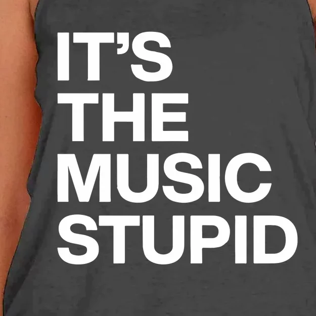 ItS The Music Stupid Women's Knotted Racerback Tank