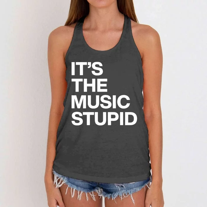 ItS The Music Stupid Women's Knotted Racerback Tank