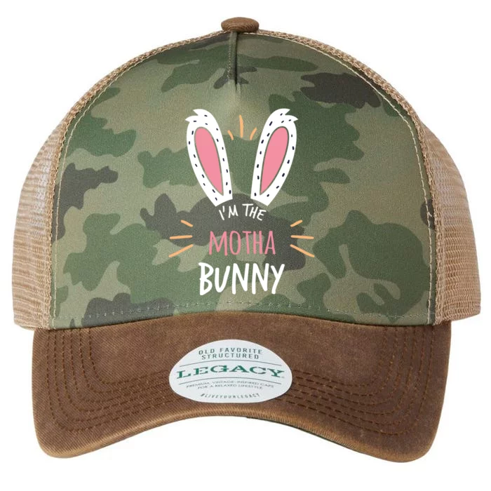 I'm The Motha Bunny Matching Family Easter Sunday Gift Legacy Tie Dye Trucker Hat