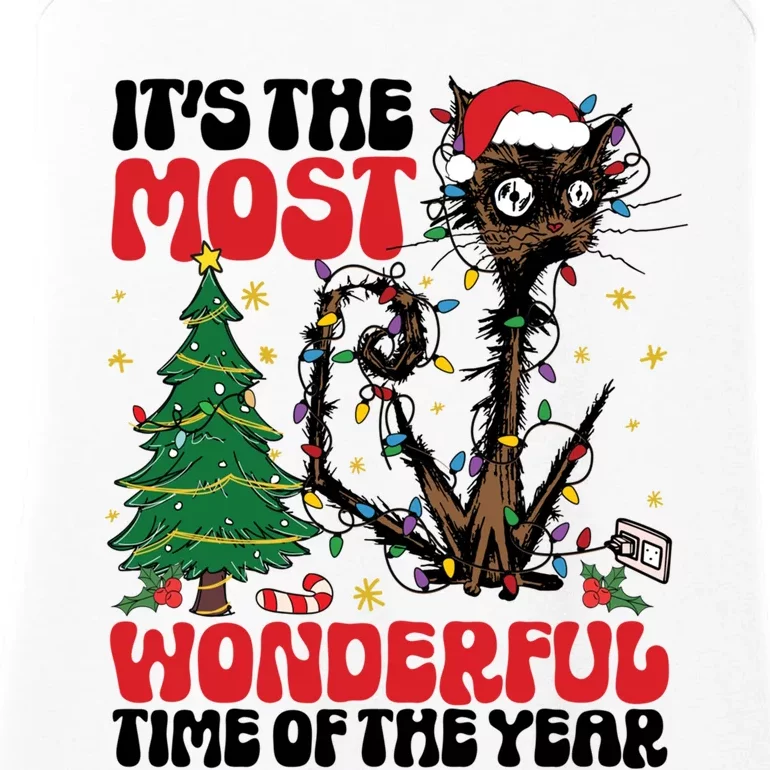 ItS The Most Wonderful Time Of The Year Funny Christmas Cat Gift Ladies Essential Tank